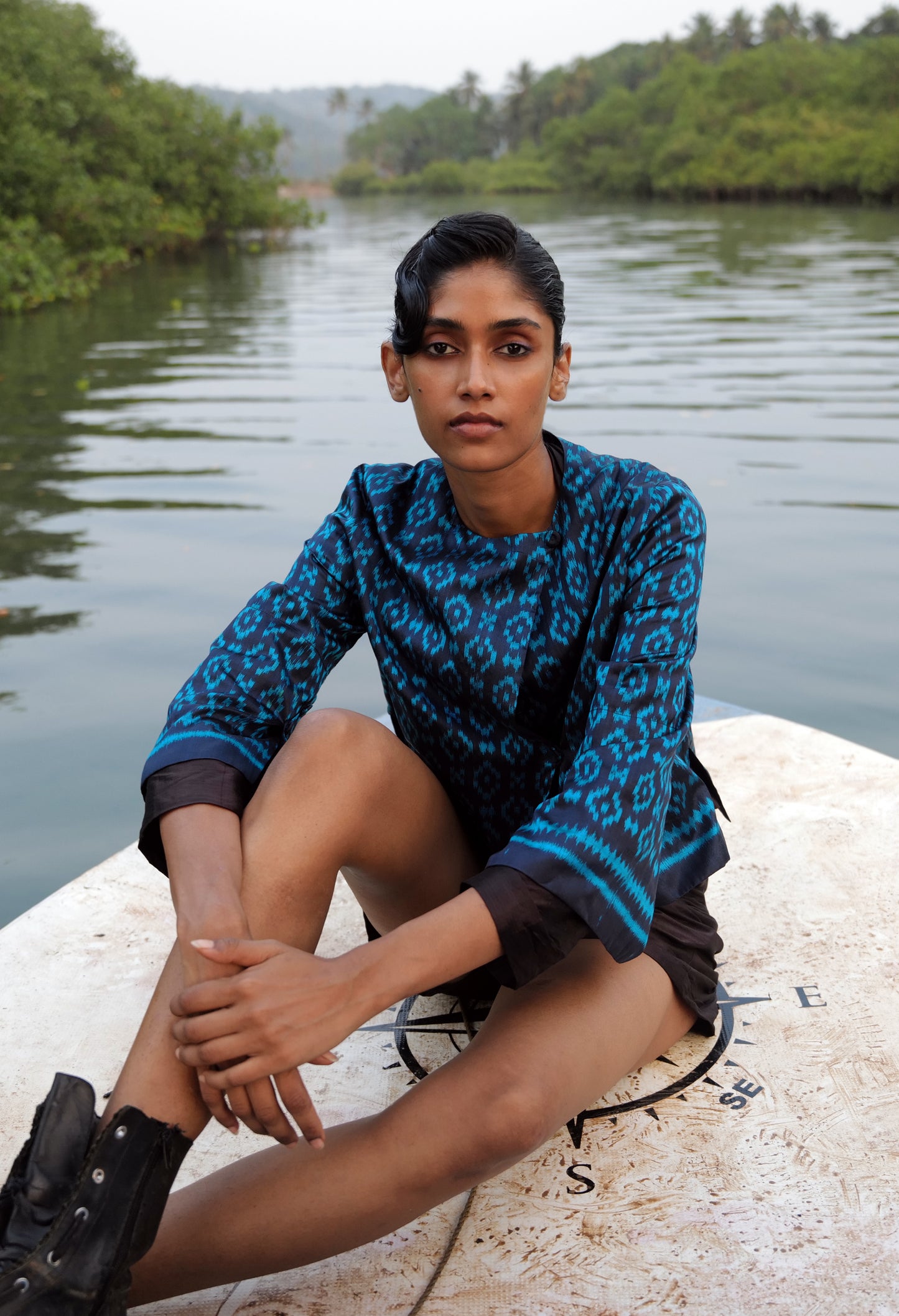 Sambalpuri Cobalt Jacket