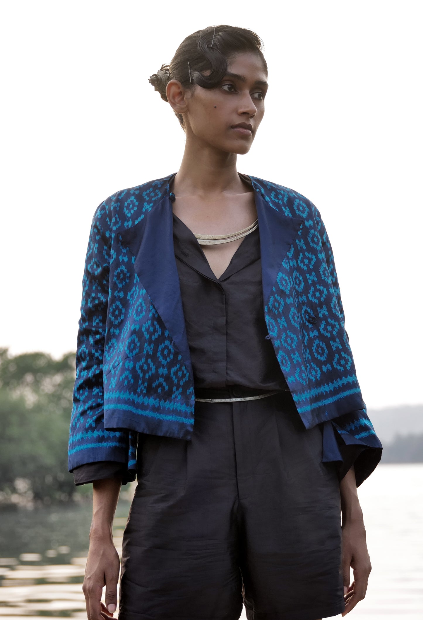Sambalpuri Cobalt Jacket