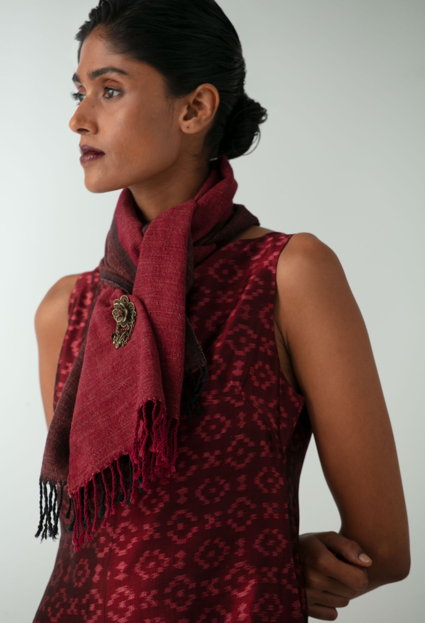 Boatneck Sambalpuri Jumpsuit