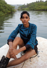 Sambalpuri Cobalt Jacket