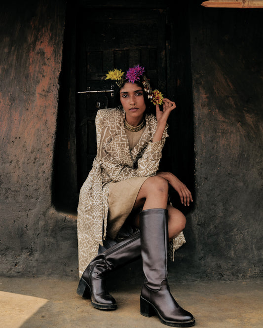 Geometric Ikat Trench