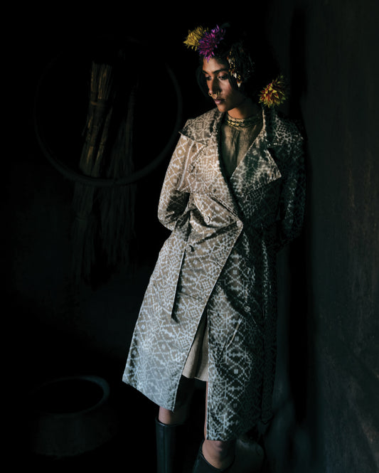 Geometric Ikat Trench