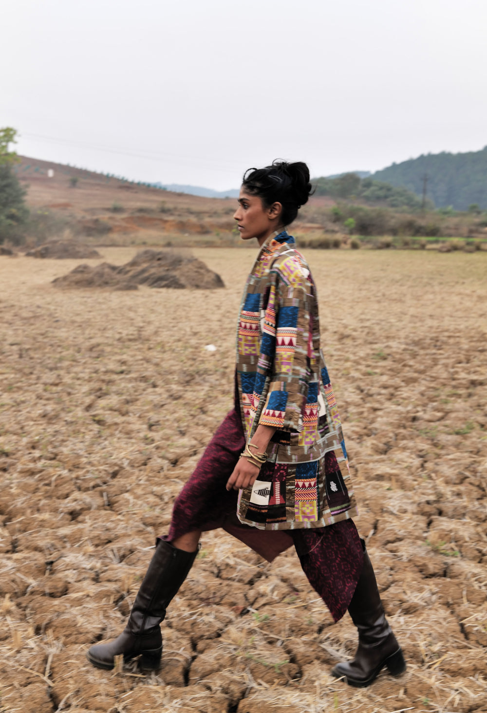 Gold Patchwork Coat