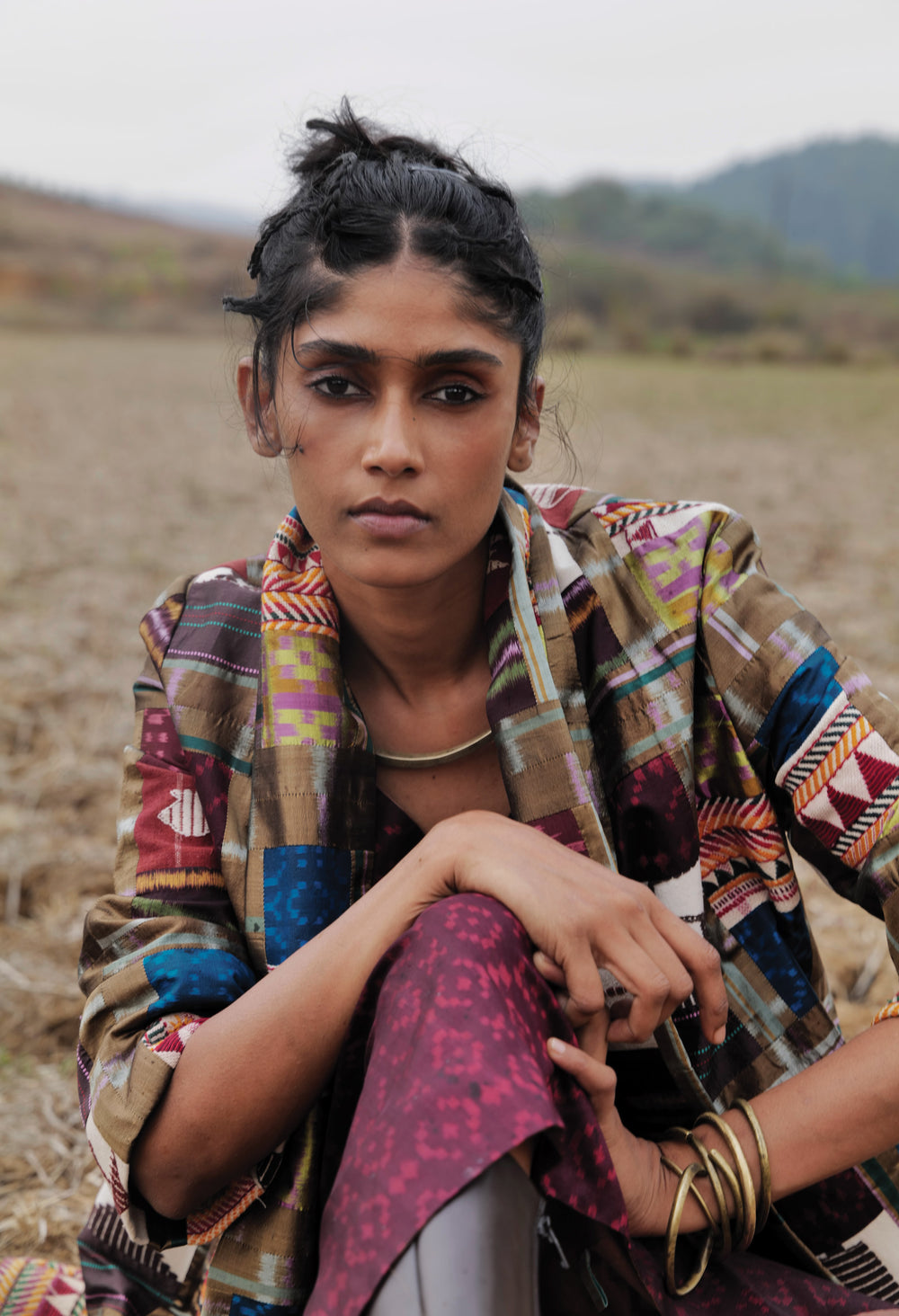 Gold Patchwork Coat