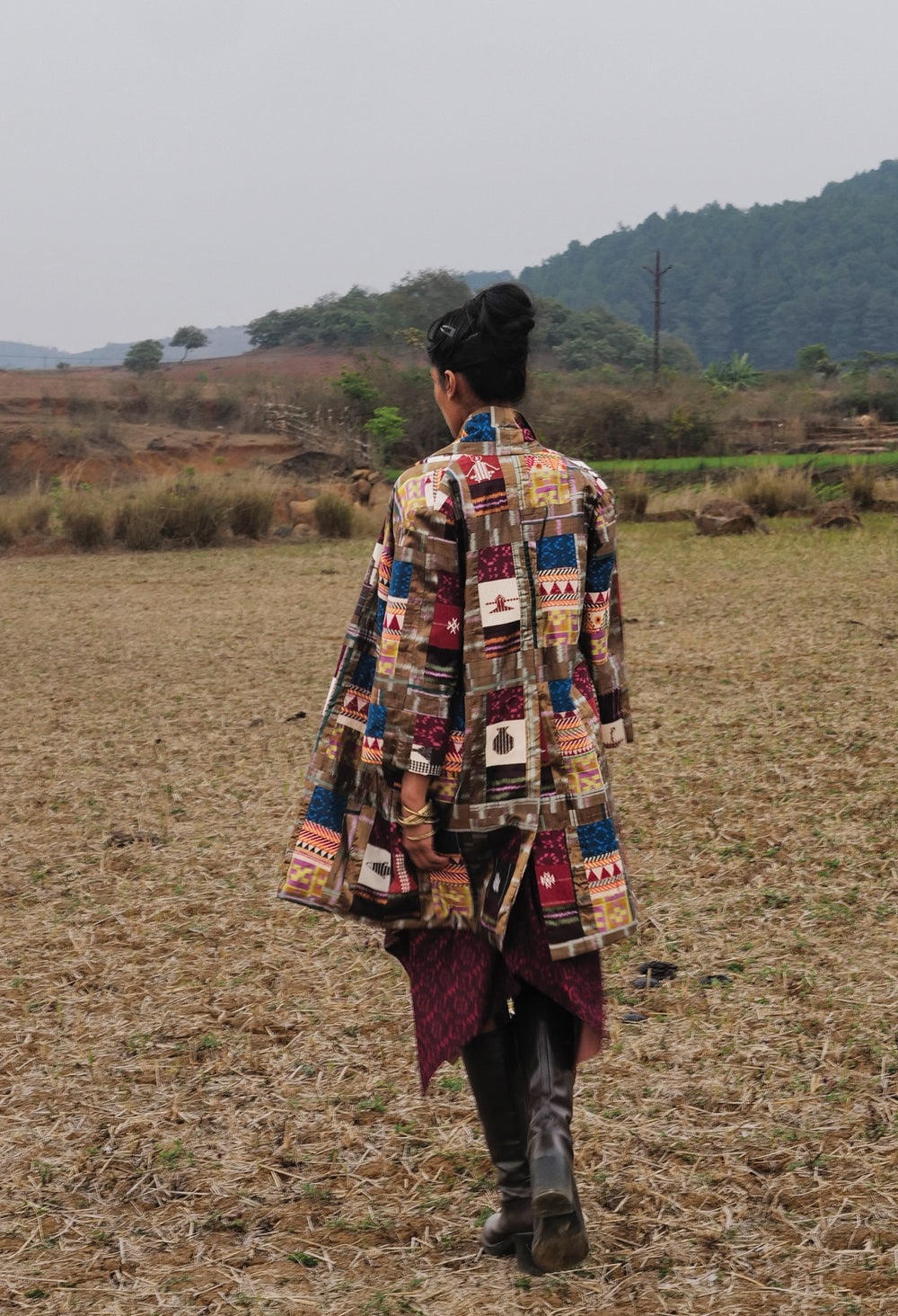 Gold Patchwork Coat