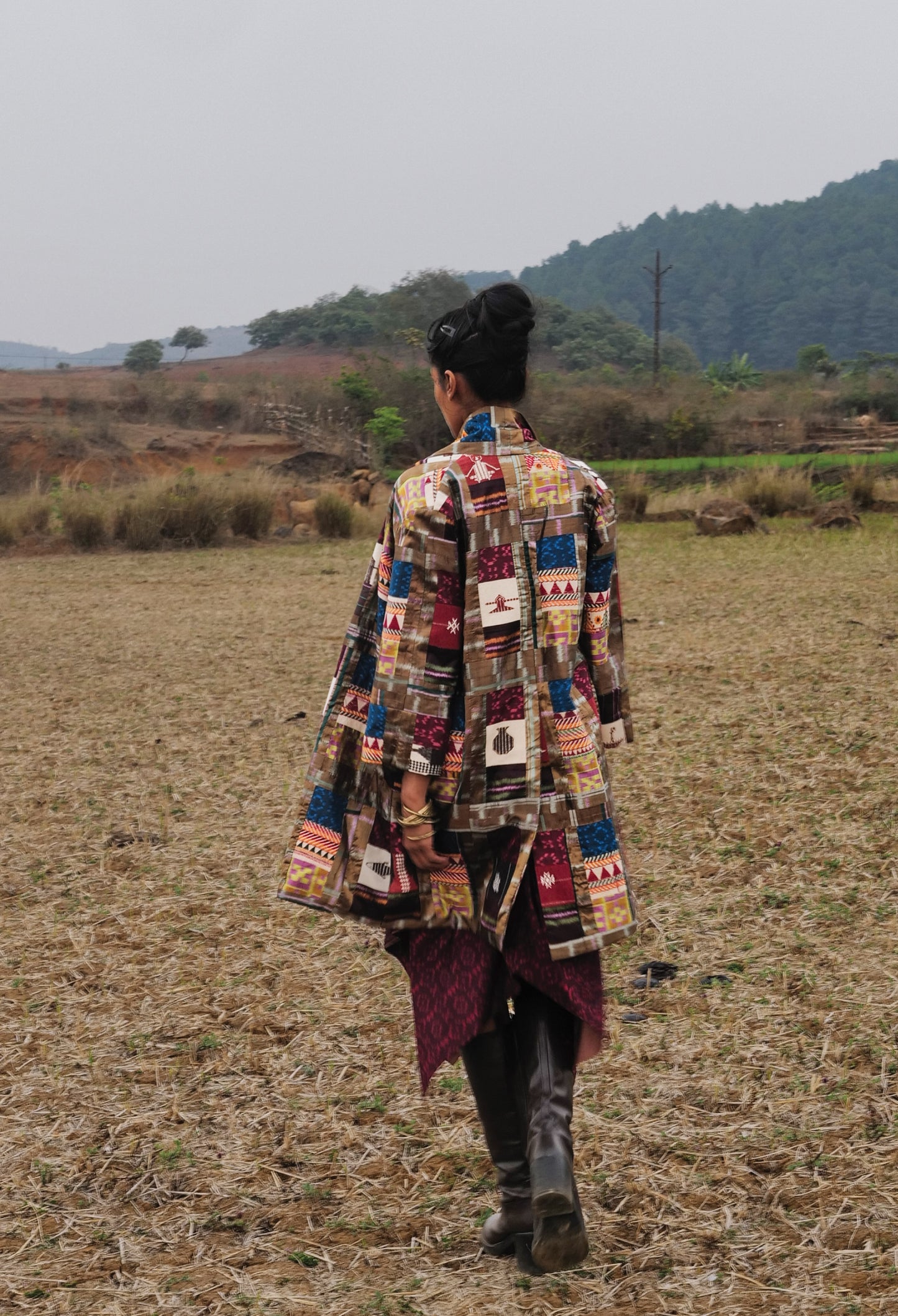 Gold Patchwork Coat