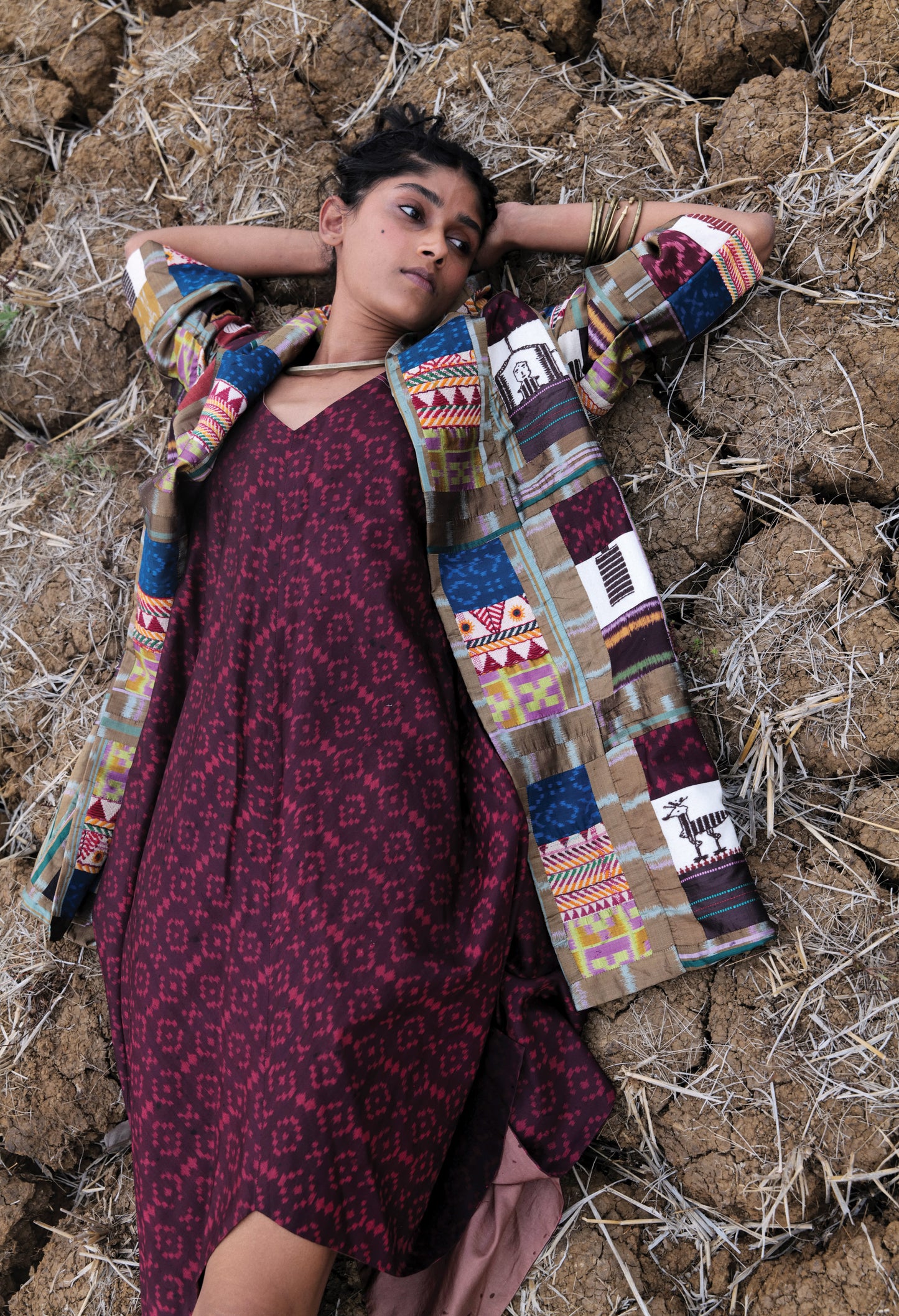 Gold Patchwork Coat