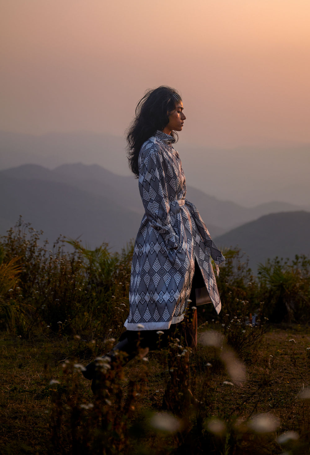 Monochrome Habaspuri Fish Coat