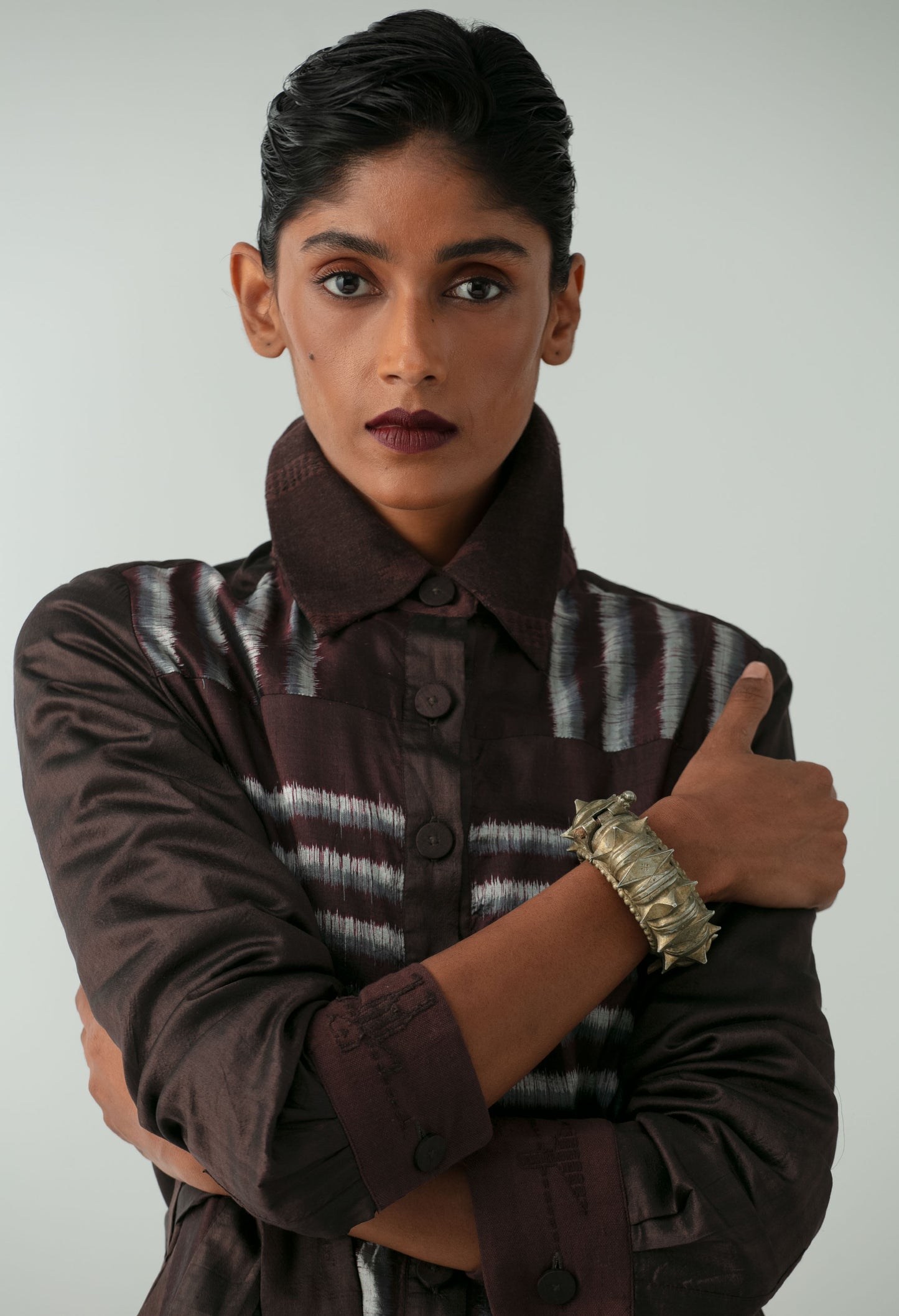 Striped Bandha Overcoat