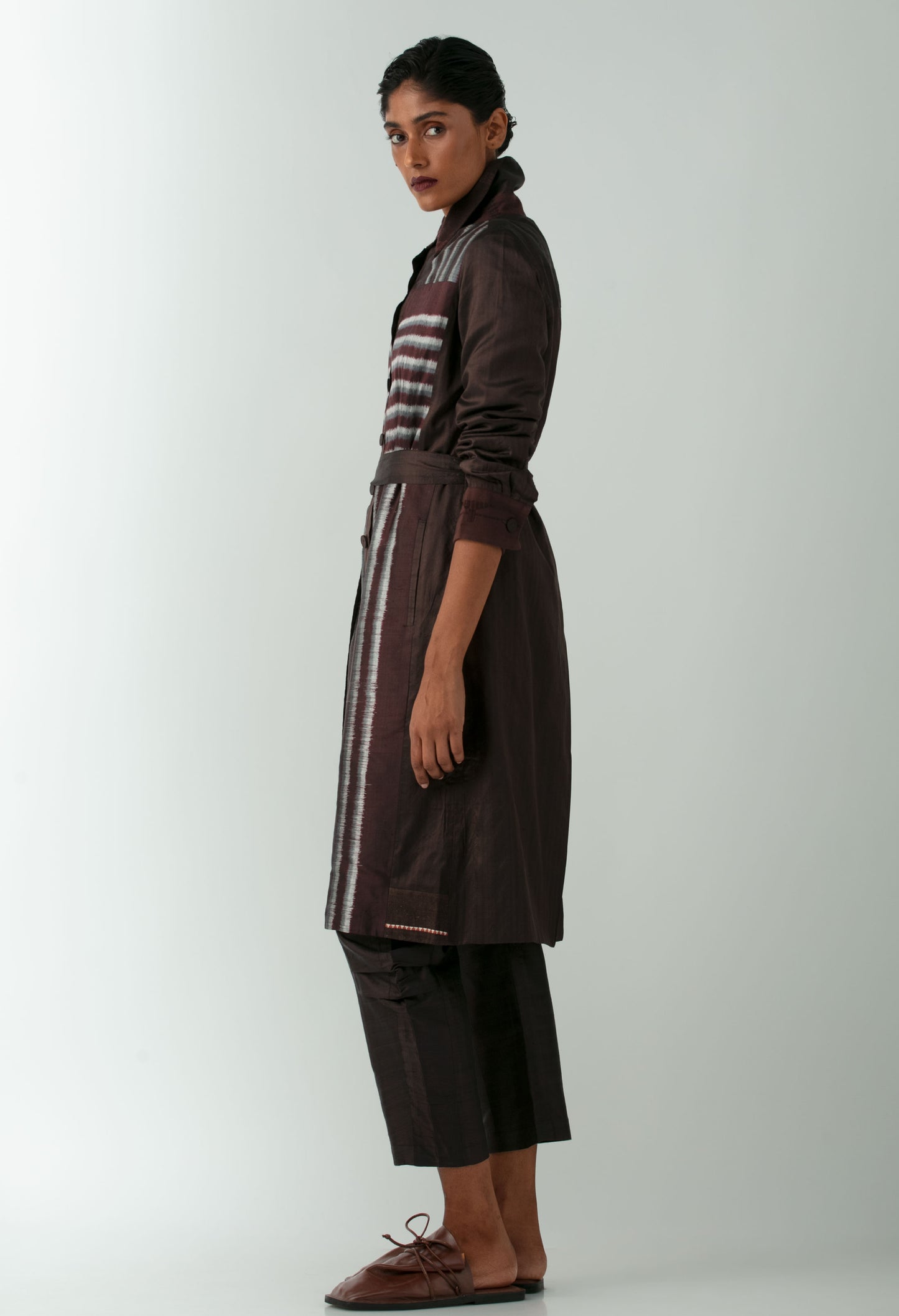 Striped Bandha Overcoat