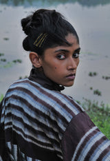 Kimono in Striped Bandha