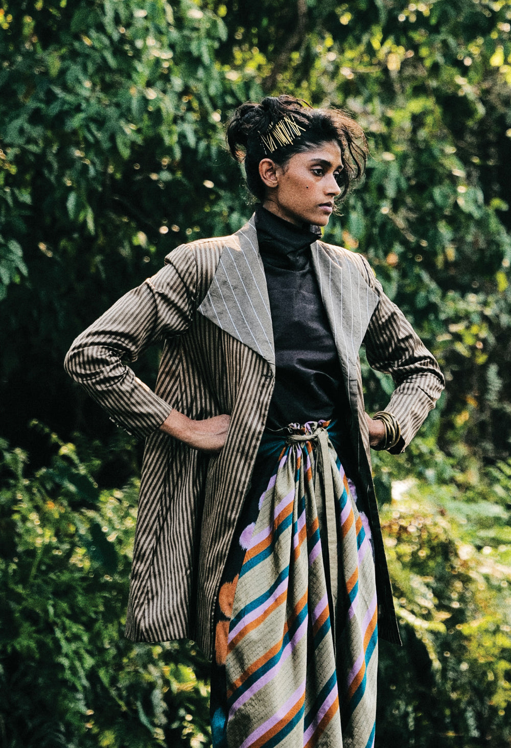 Striped Swing Blazer