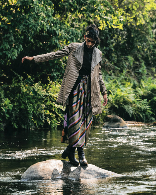 Striped Swing Blazer