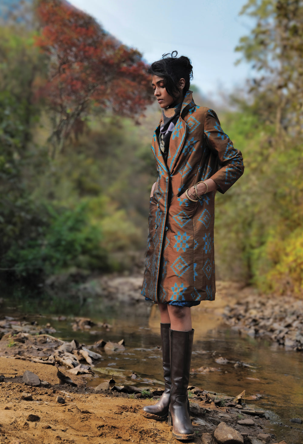 Turquoise Coffee Jacket